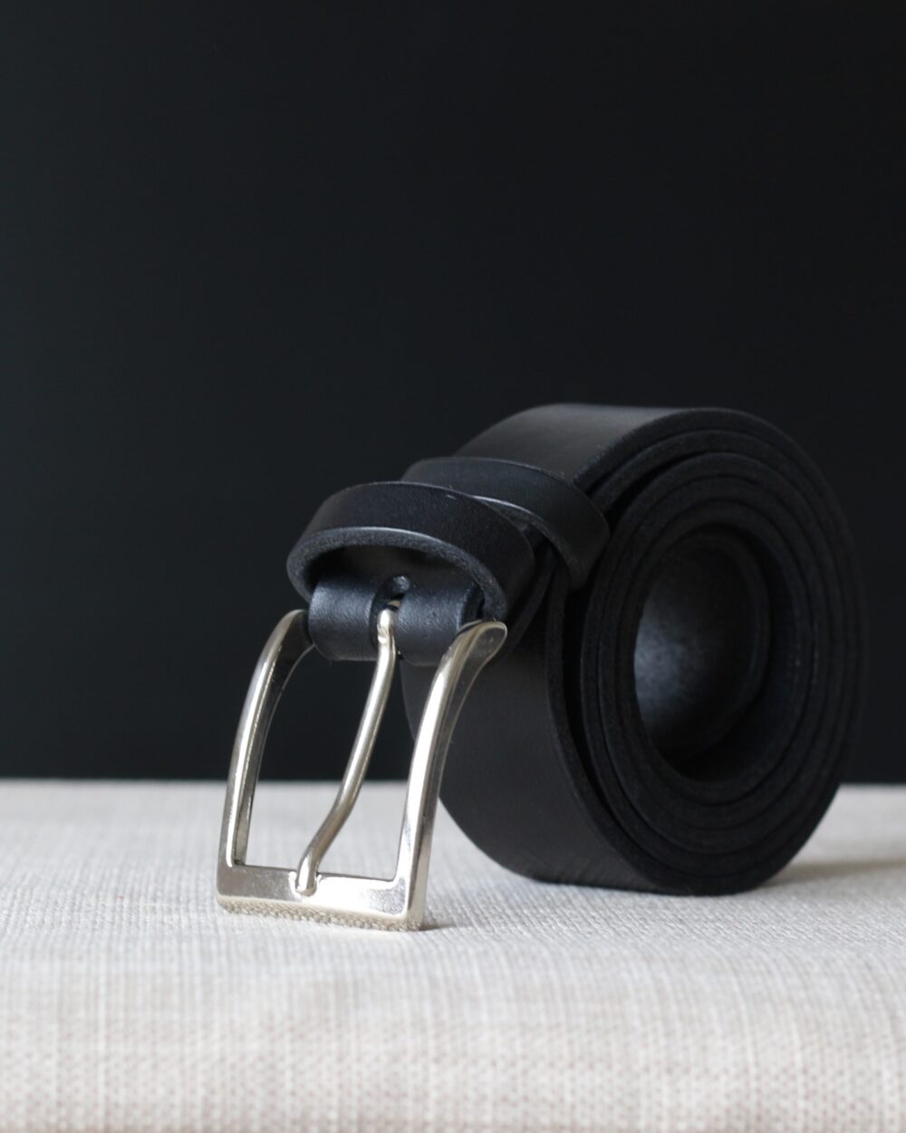 Ceinture minimaliste en cuir véritable de 3,5 cm de large faite main