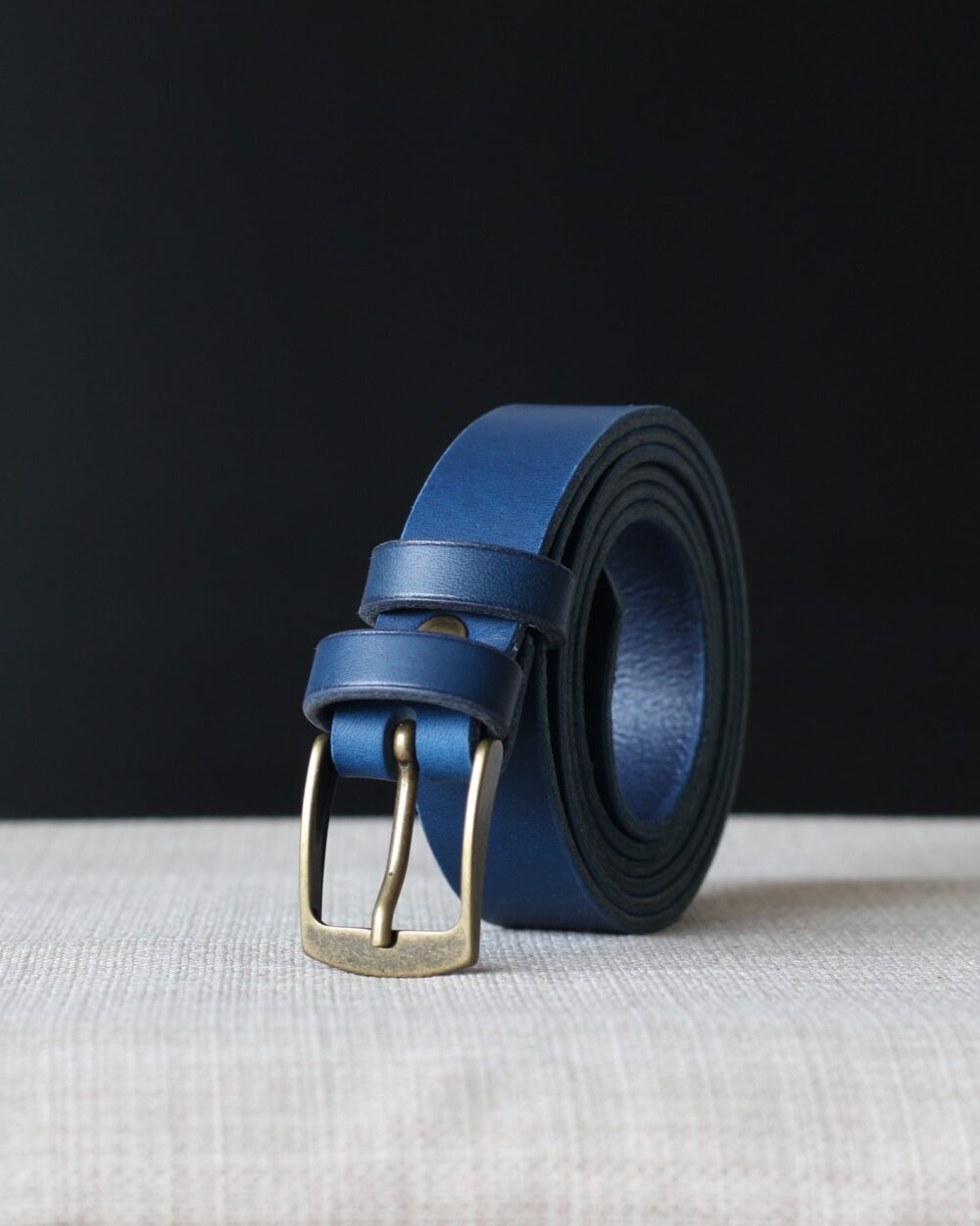 Ceinture artisanale en cuir de vachette de 2,5 cm de large